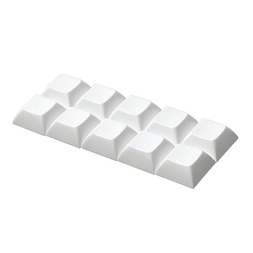 キーボード修理交換用 ブランク・キーキャップ （ホワイト） 高さ7.3mm （10個セット）