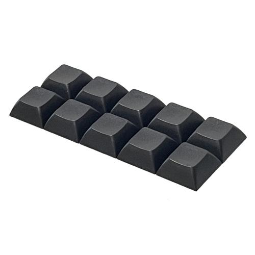 キーボード修理交換用 ブランク・キーキャップ （ブラック） 高さ7.3mm （10個セット）