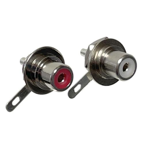 RCA端子 ピンジャック (赤白セット) 各1個 取付場所の汎用性が高い