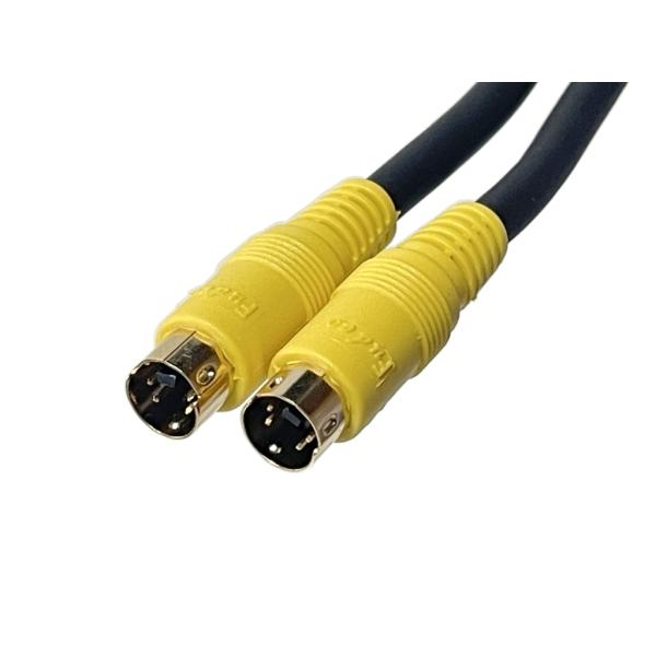 S映像ケーブル 4ピン オス-オス 黄色 長さ1.8m