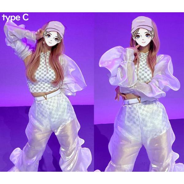 【3タイプ】kpop 衣装 ダンス衣装 セットアップ レディース 大人 韓国 アイドル 白 へそ出し...