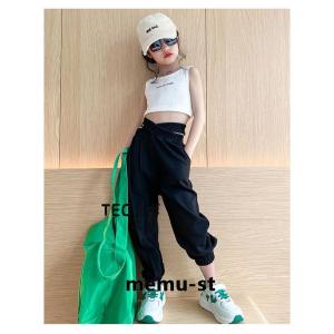 キッズ ダンス衣装 へそ出し タンクトップ ト...の詳細画像1