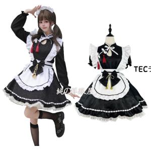 メイド服 大人 メイドコスチューム 半袖 膝丈 ...の商品画像