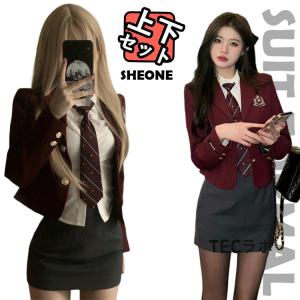 韓国 制服 ブレザー 卒業式 スーツ 女の子 160 なんちゃって制服 セット 卒服 韓国 子供スーツ 灰色 入学式 卒業式 ピアノ発表会 スーツ 高校生 小学生 フォーマ