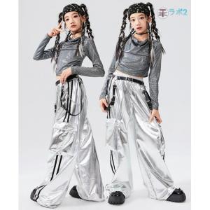 キッズ ダンス 衣装 へそ出し キラキラ カー...の詳細画像4