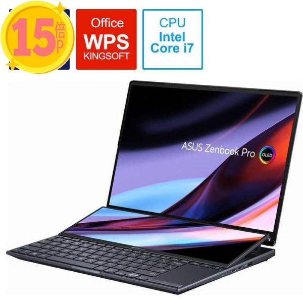 ASUS エイスース ノートパソコン Zenbook Pro 14 Duo テックブラック UX84...