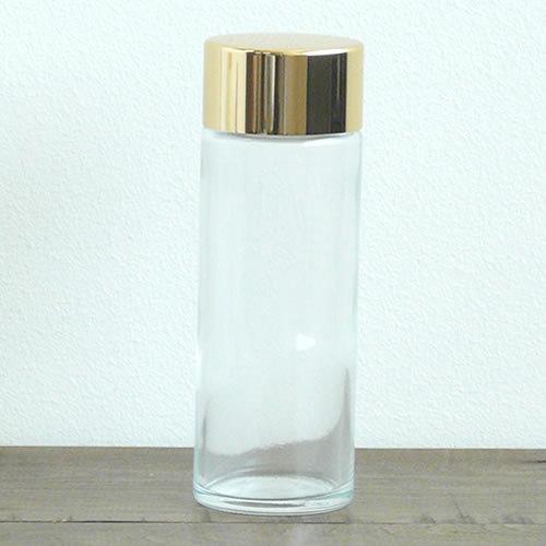 【在庫限りで終売／お一人様2個まで】ゴールドCAP化粧水ガラスボトル100ml（クリア）
