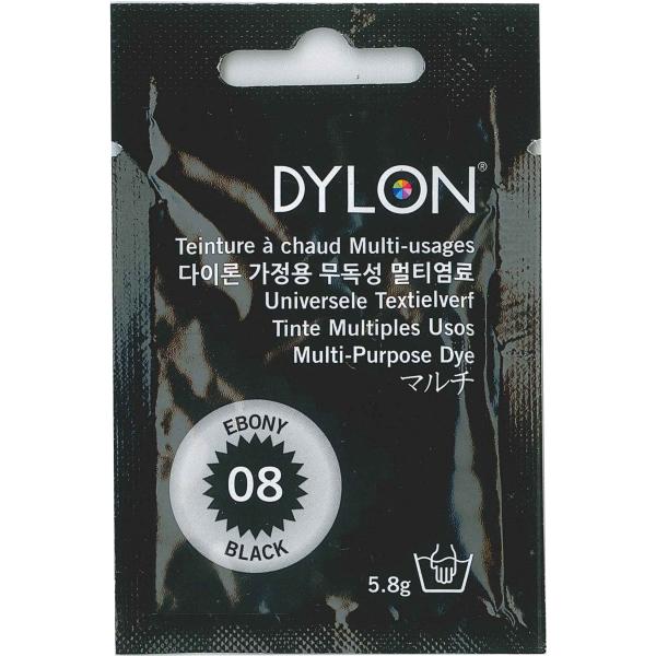 DYLON ダイロン 染料 マルチブリスター 粉末 8 Ebony Black エボニーブラック 