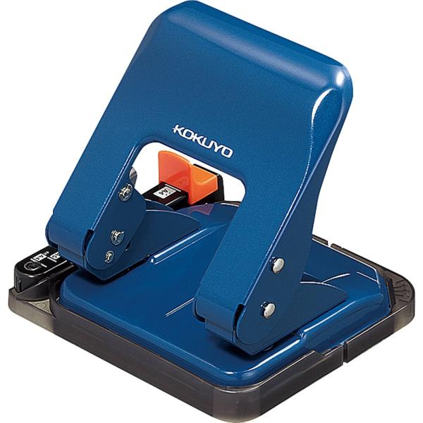 穴あけパンチ 2穴 ラクアケ 用紙サイズガイド付 25枚 青 PN-G25B コクヨ  KOKUYO