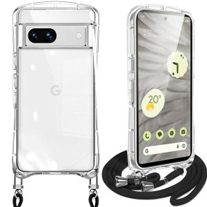 Google Pixel 7a ケース クリア ショルダー ピクセル 7a カバー スマホケース 耐衝撃 全透明 TPU ストラップ付き 肩掛け 首