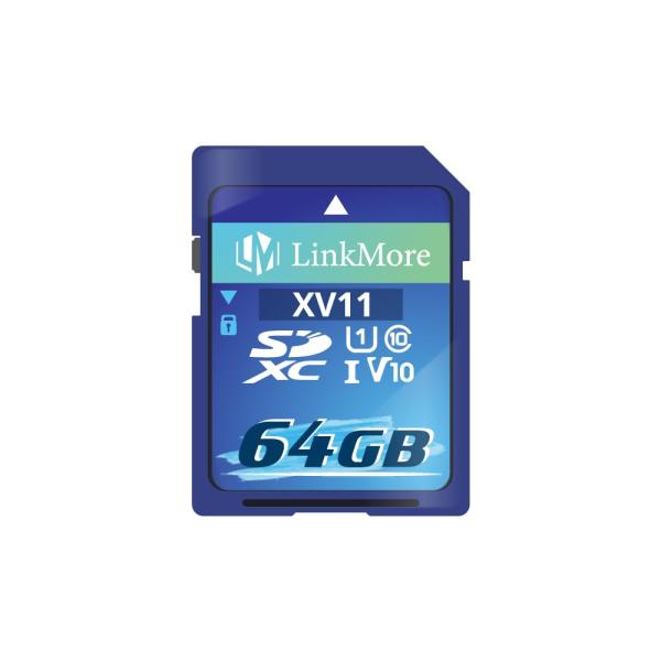 LinkMore SDカード 64GB メモリーカード フルHD動画撮影/デジタルカメラ/一眼レフ ...