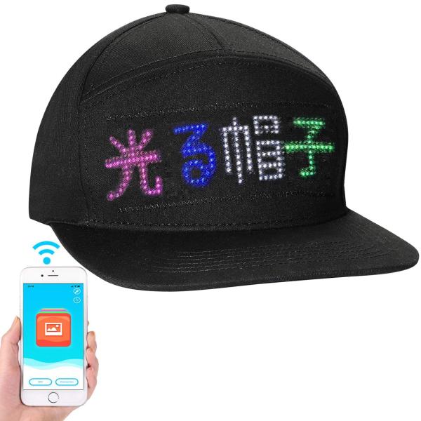 Jinnal LED キャップ 光る 帽子 おもしろグッズ 9ヶ言語対応 USB充電式 日本語説明書...