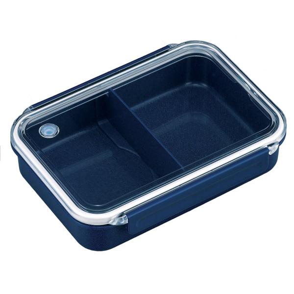 OSK オーエスケー  弁当箱 シルバーモード タイトボックス 仕切 吸排気弁付 ブルー 800ml...