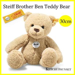 シュタイフ テディベア　Steiff Brother Ben Teddy Bear　シュタイフ　テディベア　ベン　くまのぬいぐるみ　ぬいぐるみ　ふわふわ　プレゼント　ギフト　｜teddy