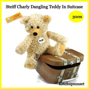 シュタイフ チャーリー テディベア イン スーツケース 30cm Steiff Charly Teddy Bear In Suitcase