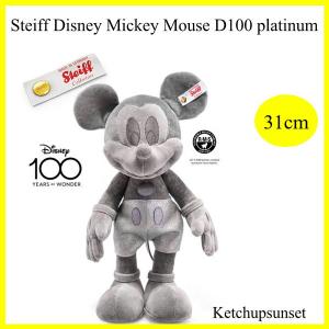 シュタイフ テディベア Steiff Disney Mickey Mouse D100 platinum ディズニー 100周年 プラチナ ミッキーマウス｜teddy