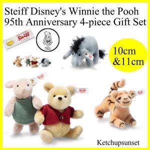 テディベア シュタイフ ディズニー 95周年記念 くまのプーさんセットSteiff Disney's Winnie the Pooh 95th Anniversary 4-piece Gift Set｜teddy