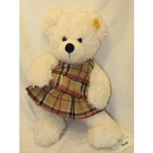 シュタイフ/Steiff★「Lotte テディベア チェックのワンピース」★28cm