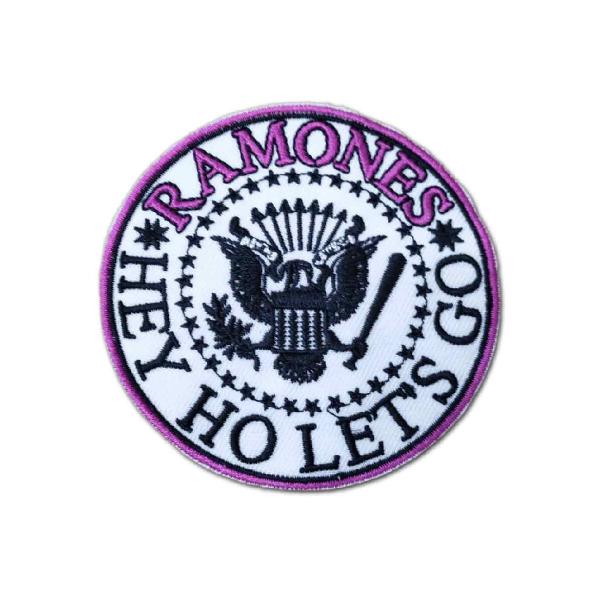 Ramones アイロンパッチ／ワッペン ラモーンズ Hey Ho Seal WHITE