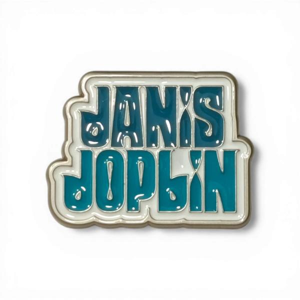Janis Joplin メタルピンバッジ ジャニス・ジョプリン Stacked Logo