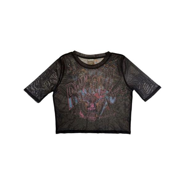 Ramones レディースメッシュクロップトップ ラモーンズ Graffiti Illustrati...