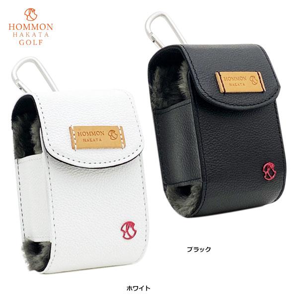 HOMMON HAKATA GOLF 牛革 距離計測器ケース 撥水カーフ ゴルフ レーザー距離計レザ...