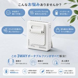 腰掛け扇風機 ウエストファン ベルトファン 扇...の詳細画像1