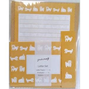 yukino 手紙セット ダイカットレターセット　小型犬たち シンプル 可愛い 封筒 便箋｜tegami