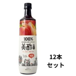 【1２本セット】　美酢 もも 900ml　プティチェル 飲むお酢 果実酢 韓国食 品韓国食材｜teganooka-shop