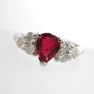 ルビー 指輪 プラチナ リング 0.447ct ダイヤ 0.086ct 7月 誕生石