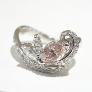 Pt ピンクダイヤモンド リング 0.761ct F6681 ダイヤモンドリング 高級 ダイヤモンドジュエリー 送料無料