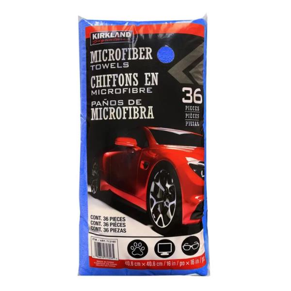 カークランドシグネチャー マイクロファイバータオル ブルー 36枚 コストコ直送