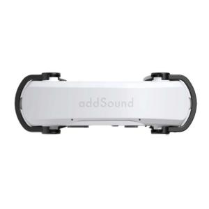 在庫有  addSound アドサウンド  4571429225016 AS-01-W ヘルメット装着型振動スピーカー ホワイト 骨伝導 Bluetooth ワ｜teito-express