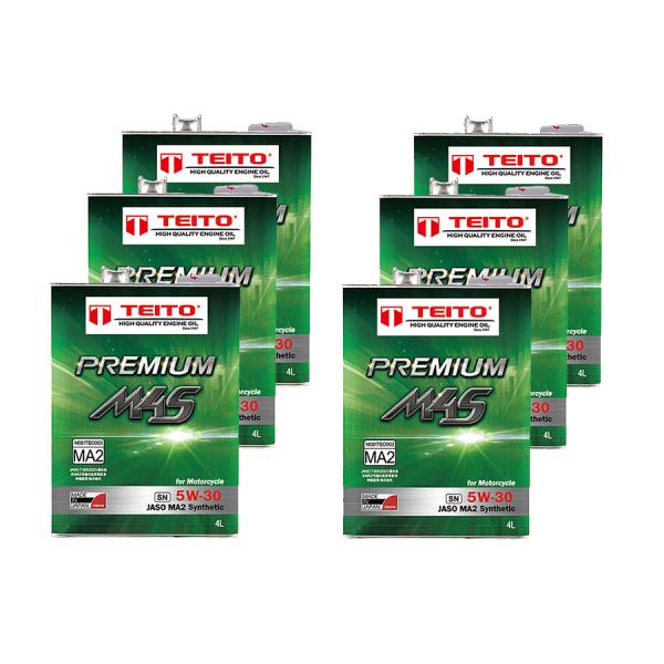 TEITO 45735128102914Lオイルの6本セットM4S バイク エンジンオイル 5W-3...