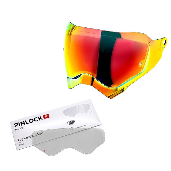 【送料無料】【THH】 TX-27/TX-28用　レッドミラーシールド　ピンロックシート70 ２点セ...