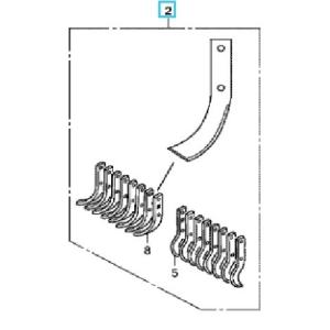 ホンダ HONDA   純正　耕運機 耕うん機　フレンチ爪セット 06722-737-J00　 タインキット 対応機種：F210K、F210KS  交換や補修にどうぞ｜teito-shopping