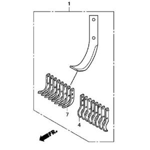 ホンダ HONDA   純正　耕運機 耕うん機　L型爪セット タイン　06722-V14-000 対...