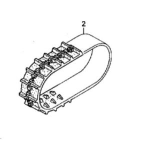 ホンダ（HONDA） 純正 除雪機 クローラー キャタピラ 14-60×21 42755