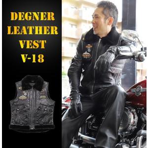 メンズブラックデニム＆レザーベスト（バイクジャケット）ハーレー
