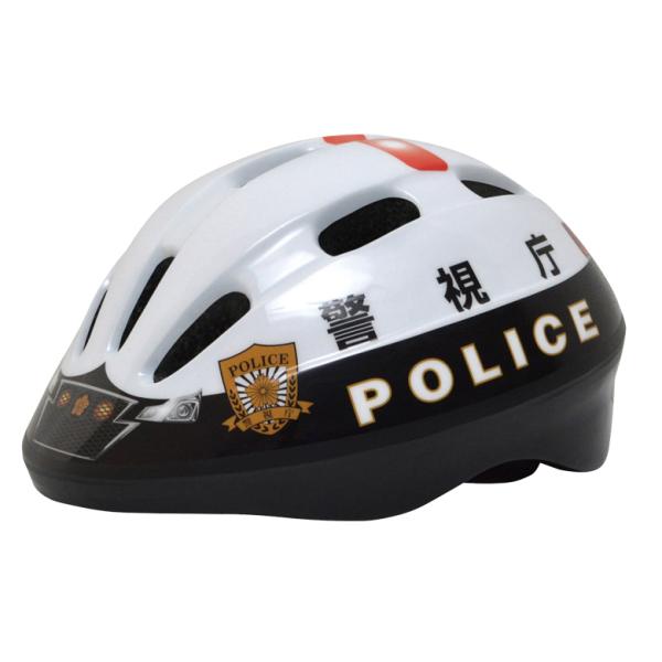 カナック企画 警視庁パトカーヘルメット SG規格適合品 3歳-8歳くらい 自転車 キックバイク HV...