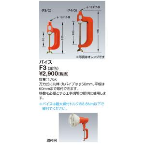 岩崎電気 F3 アイセフティホルダ用 バイス 赤｜てかりま専科