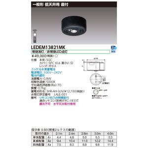 TOSHIBA LEDEM13221M 3台 楽天市場】[法人限定] LEDEM13221M 東芝 低天井用 埋込 LED 非常