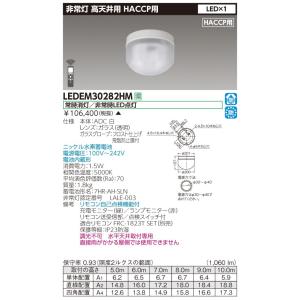 東芝 LEDEM30282HM 直付ＨＡＣＣＰ高天ＬＥＤ非常灯専用形 ＬＥＤ非常用（専用） ご注文後手配商品 【受注生産品】｜tekarimasenka