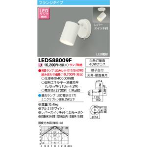 東芝(TOSHIBA) LEDブラケット (LEDランプ別売り) LEDS88024F d2ldlup TOSHIBA（東芝） LEDS88024F LEDスポットライト（ランプ別売