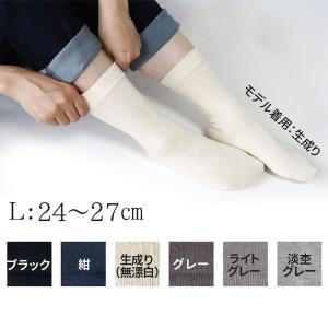 大法紡績 絹木綿靴下 〔先丸〕 Lサイズ 〔24-27cm〕 全6色 【メール便可】