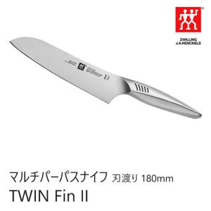 マルチパーパスナイフ 刃渡り:180mm ツインフィン2/TWIN FinII 肉・野菜・魚・果物 包丁・洋包丁・万能・庖丁 30917-181★｜telaffy