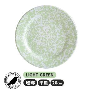 FLAT SALAD PLATE LIGHT GREEN フラットサラダプレート ライトグリーン Crow Canyon Home(クロウキャニオンホーム) 7CCHD99LGM★｜telaffy