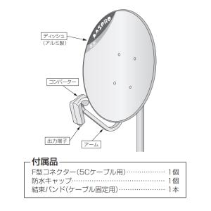 BS/110度CSアンテナ(45cm) 右左旋...の詳細画像5