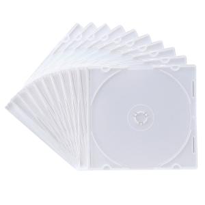 Blu-ray・DVD・CDケース(スリムタイプ・10枚セット・ホワイト) SANWA SUPPLY (サンワサプライ) FCD-PU10MWN｜telaffy