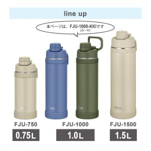 真空断熱スポーツボトル 1.0L カーキ キャ...の詳細画像5